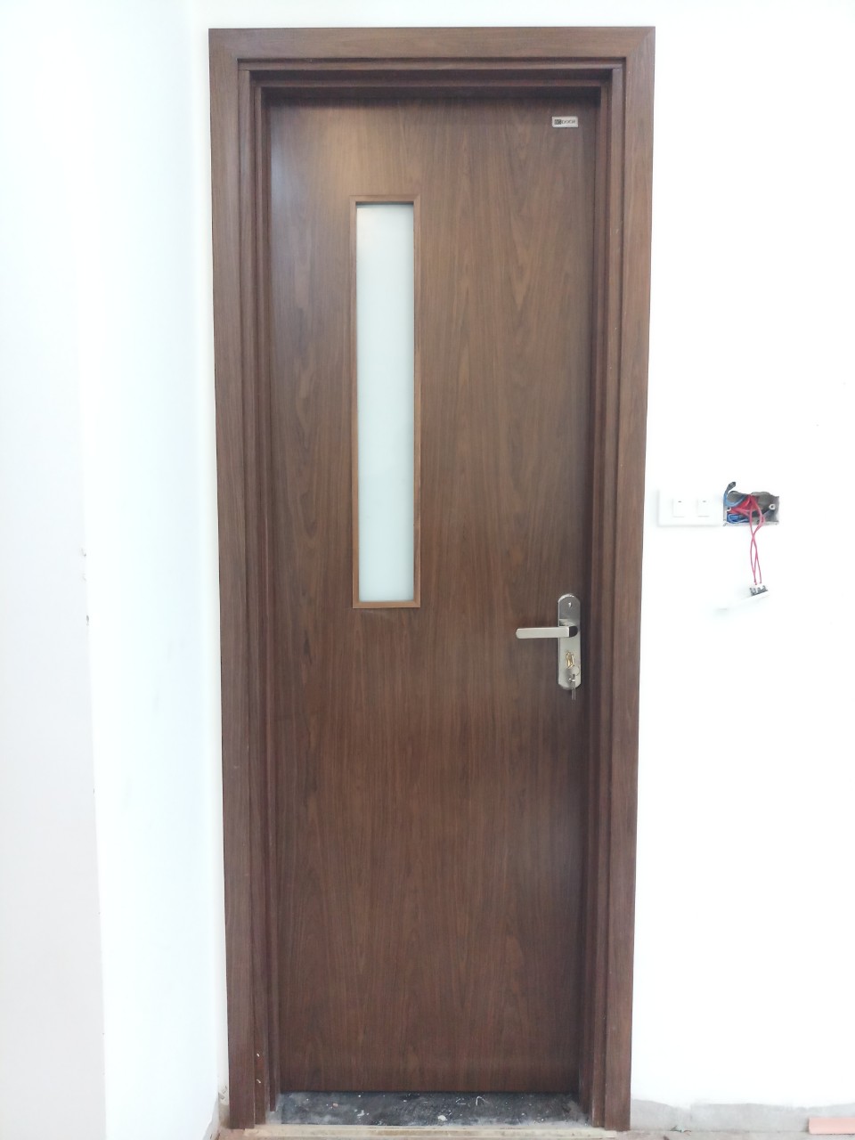 Cửa Veneer cánh phẳng gắn kính