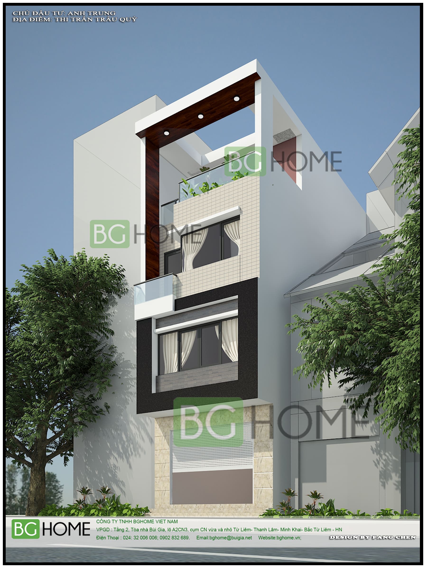 Thiết kế nhà phố cao cấp công trình Anh Trung