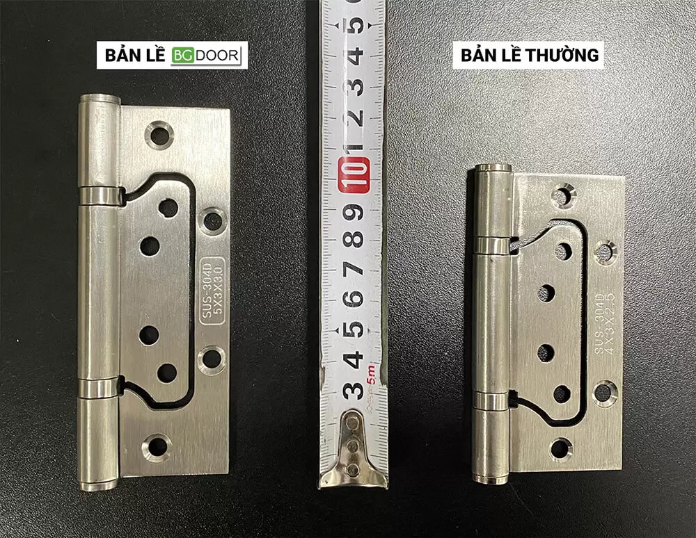 BẢN LỀ ÂM DƯƠNG HUY HOÀNG INOX DÀY 2.5MM CỬA GỖ NHỰA