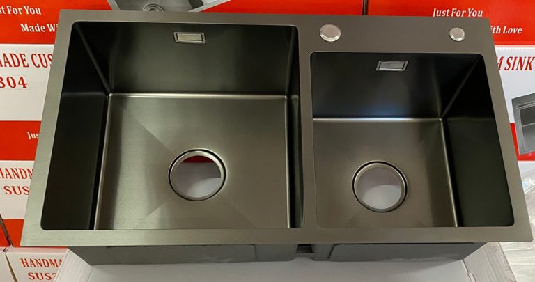 Chậu rửa bát KU 7843 Nano đen